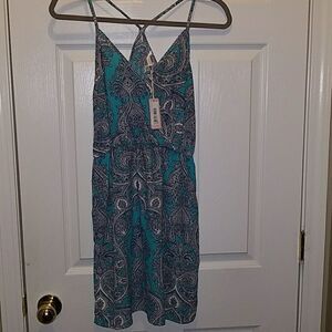 PinkBlush Maternity Aqua Paisley Tunic Sz S